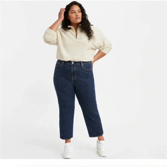 Levi's Wedgie Straight Jeans Fly Button Plus Size 16W - Picture 1 of 10